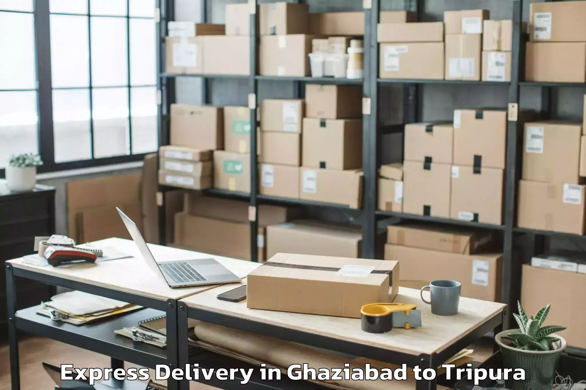 Affordable Ghaziabad to Ambassa Express Delivery